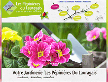 Tablet Screenshot of pepinieresdulauragais.com